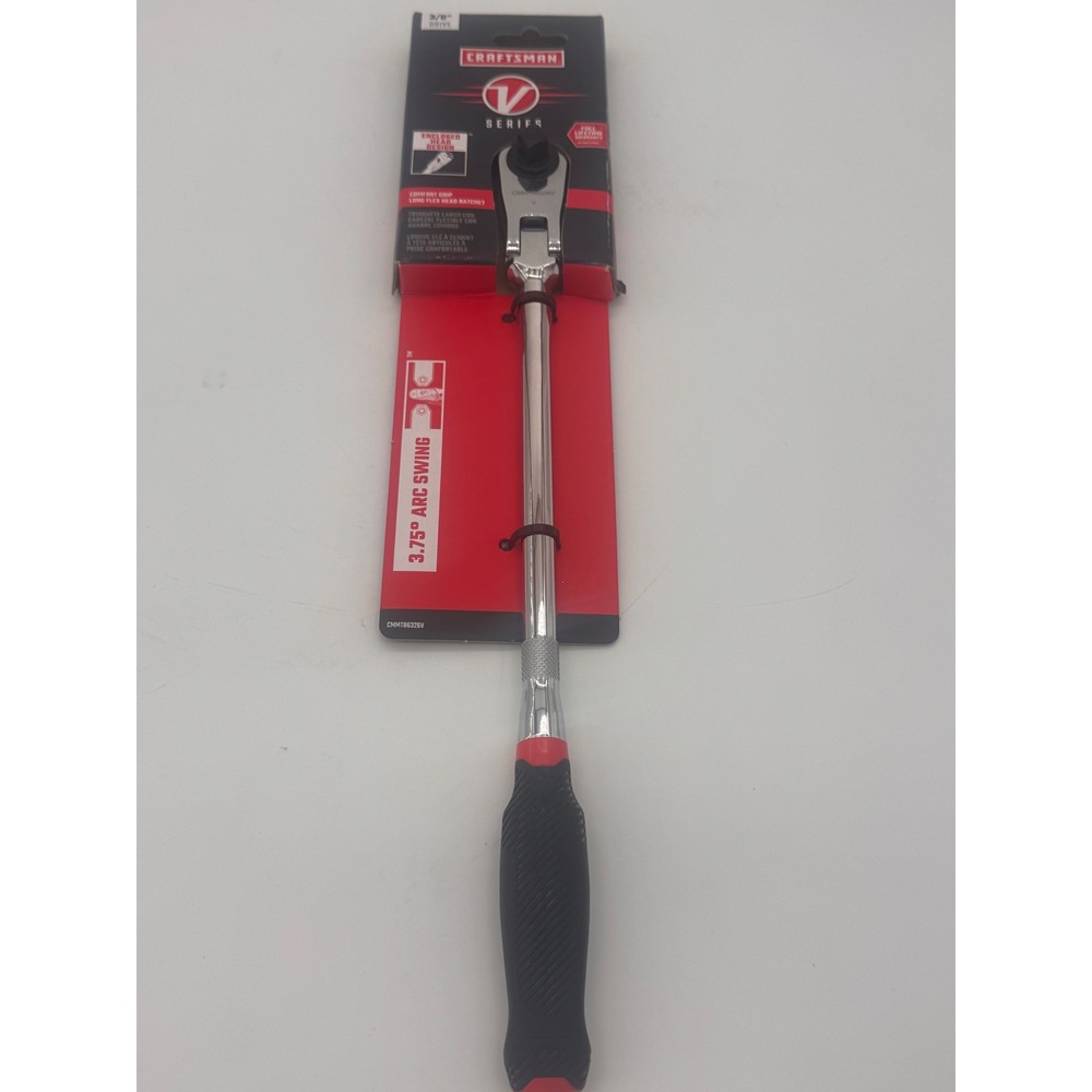 Craftsman V-Series 3/8 Drive Long Flex Head Ratchet CMMT86326V Comfort Grip